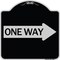 Signmission One Way With Right Arrow Heavy-Gauge Aluminum Architectural Sign, 18" x 18", BS-1818-24384 A-DES-BS-1818-24384 - alternate 1